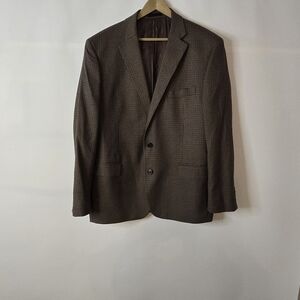 LAUREN by Ralph Lauren Men's Size 46R sporty brown 2-button lined blazer